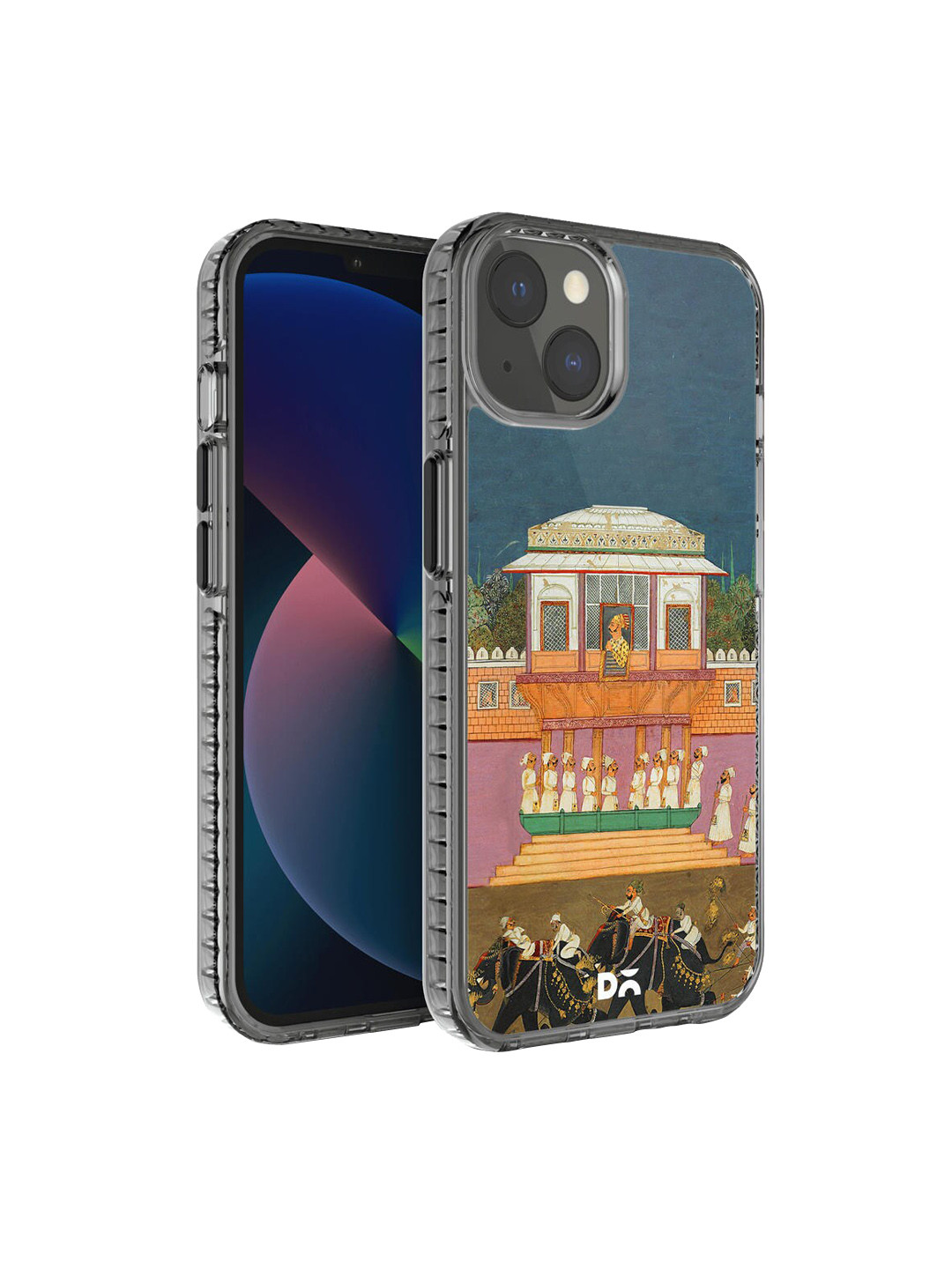 DailyObjects Teal Blue Printed Royal Parade Stride 2.0 iPhone 13 Phone Case