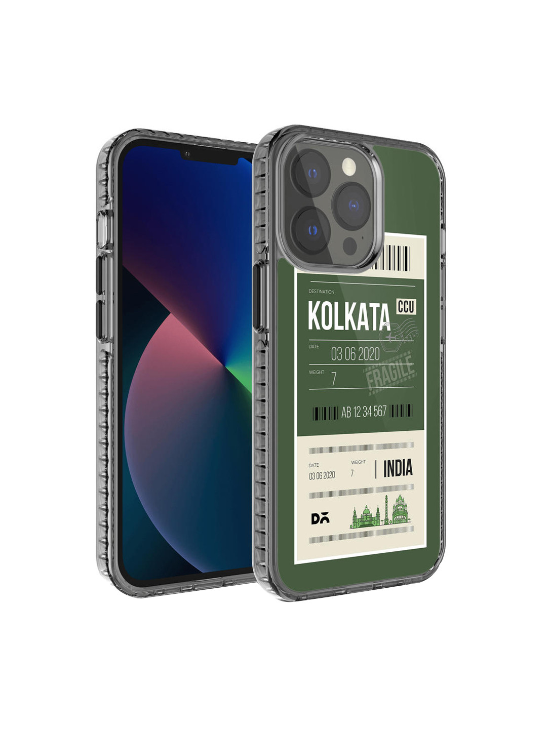 DailyObjects Green & White Printed Kolkata City Tag Stride 2.0 iPhone 13 Pro Phone Case