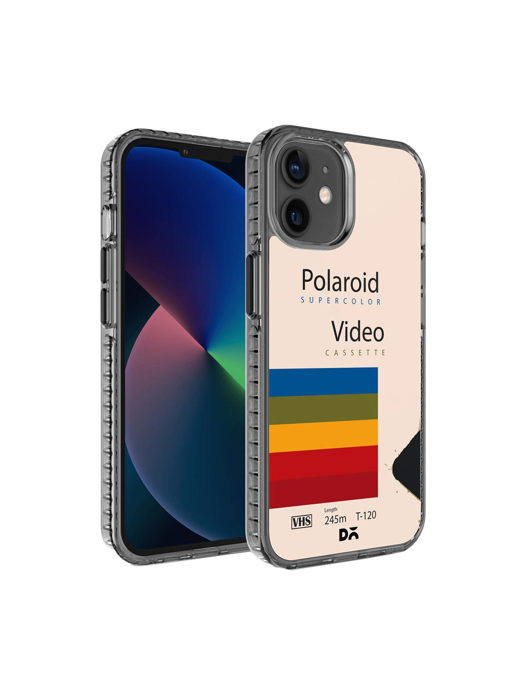 DailyObjects Taupe Brown Printed Polaroid VHS Stride 2.0 iPhone 12 Phone Case