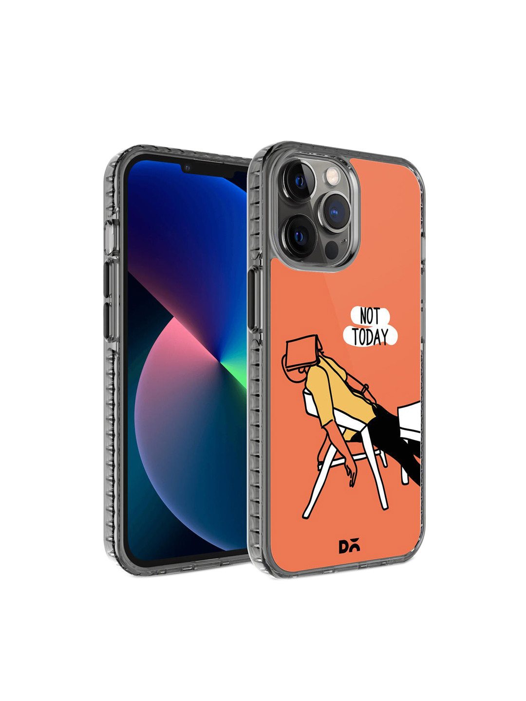 DailyObjects Orange & Yellow Printed Not Today Stride 2.0 iPhone 12 Pro Max Phone Case