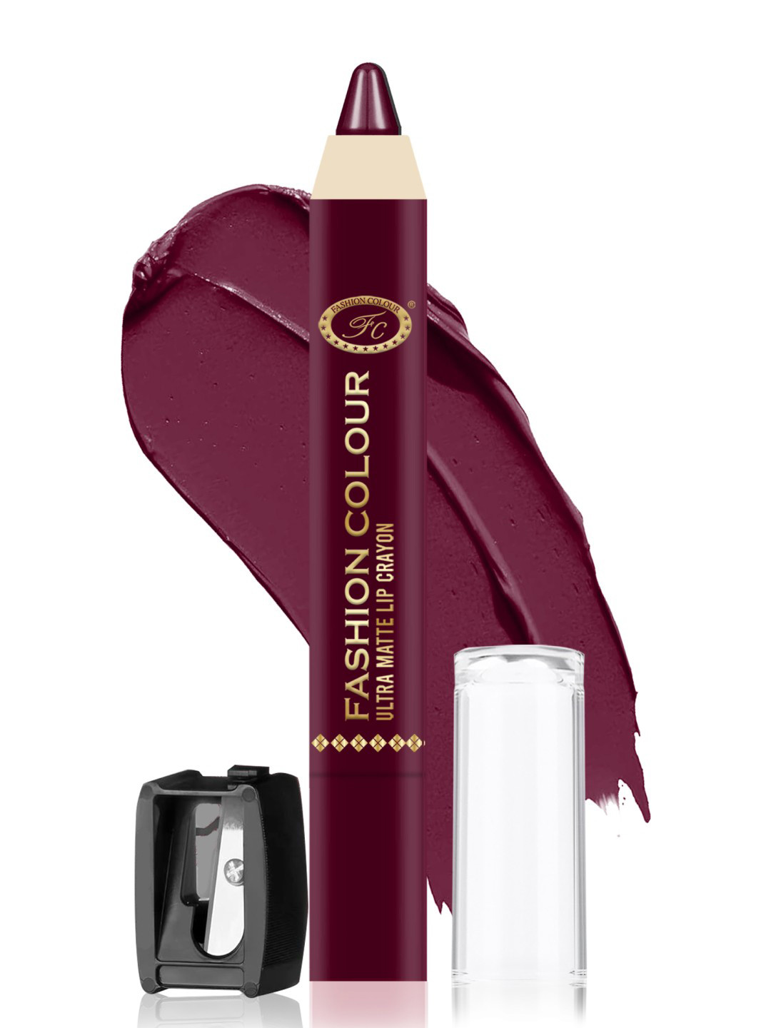 Fashion Colour Women Burgundy Long Lasting Ultra Matte Lip Crayon - Purple Orchid 15