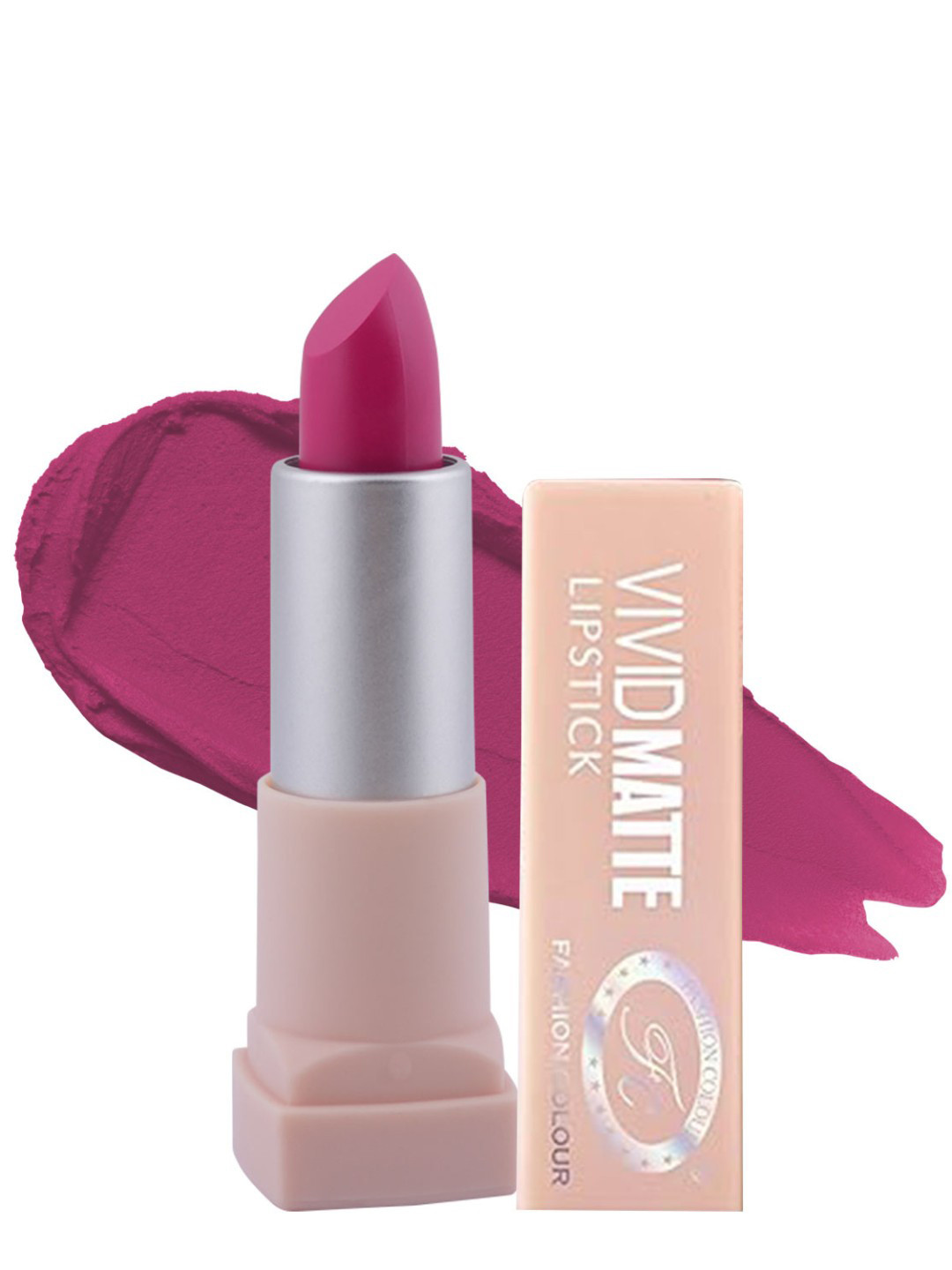 Fashion Colour Women Pink Vivid Matte Velvet Texture Lipstick - Barbie Pink 22
