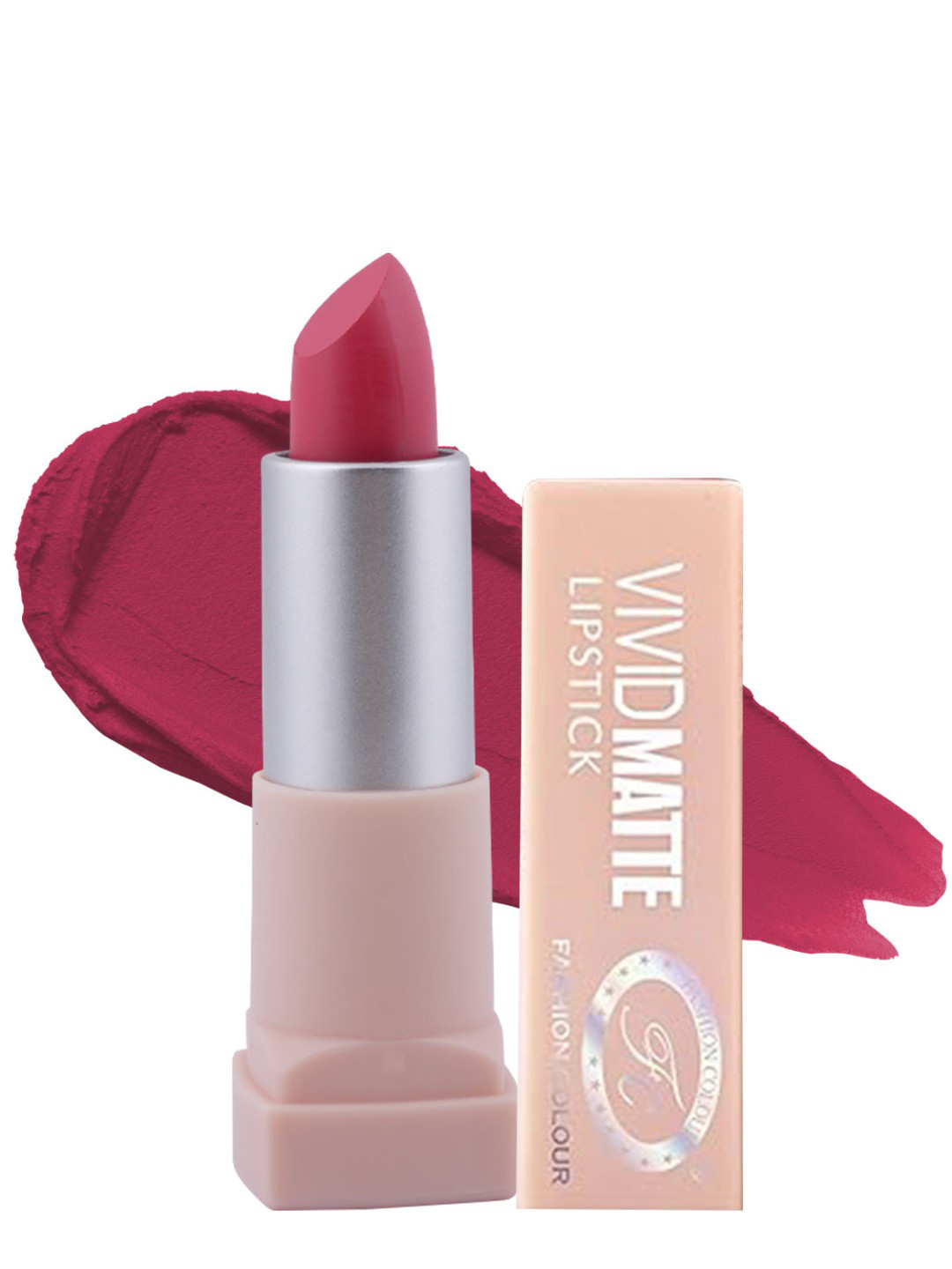 Fashion Colour Women Pink Vivid Matte Velvet Texture Lipstick - Nude Pink 21