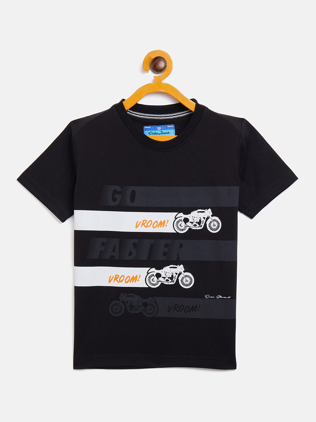 Duke Boys Black & White Printed T-shirt