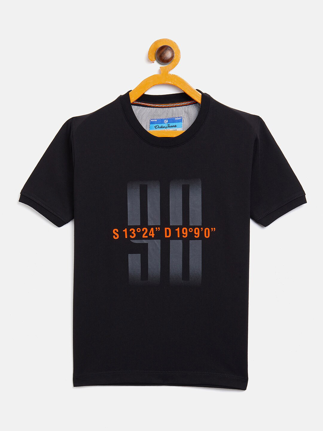 Duke Boys Black Typography Printed T-shirt
