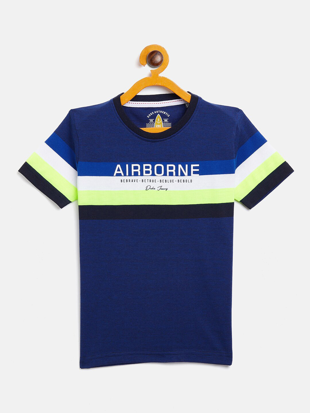 Duke Boys Blue & Green Striped T-shirt