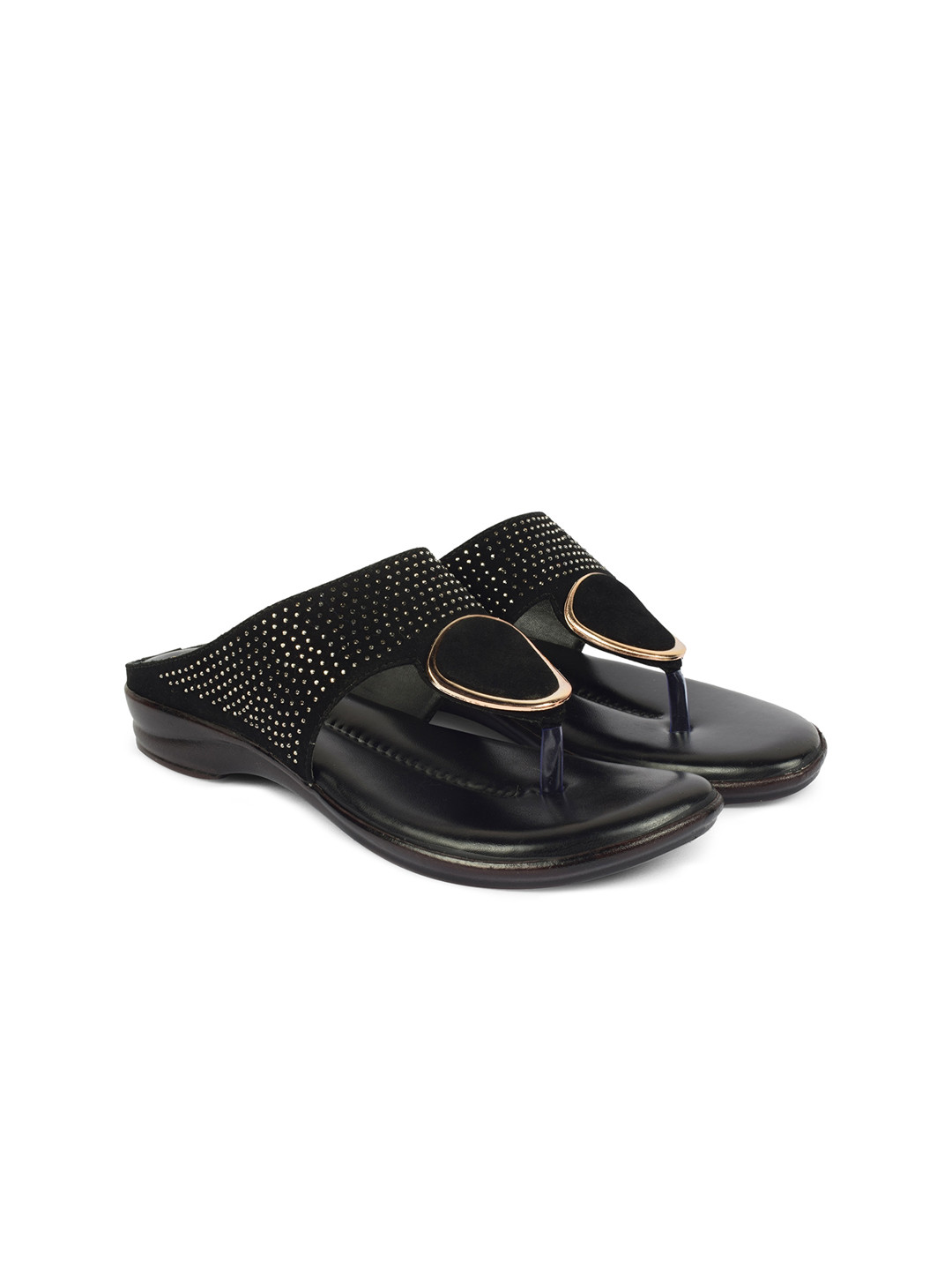 XE Looks Women Black Embellished Flats