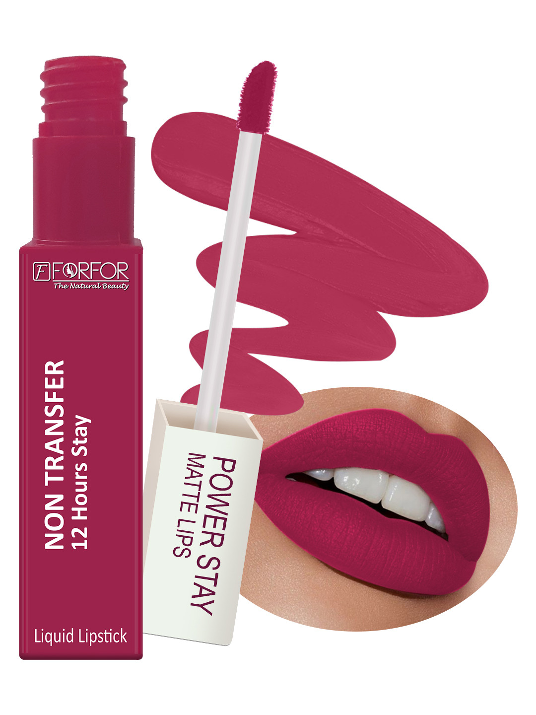 FORFOR Power Stay 12 Hours Non Transfer Velvet Matte Liquid Lipstick 4 ml - Pink Blush 10