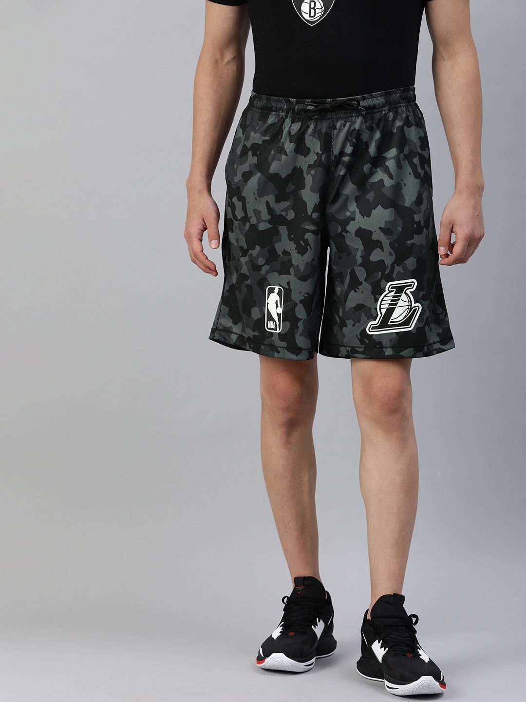 Buy NBA Men Black Los Angeles Lakers Camouflage Printed Loose Fit Basketball Shorts Shorts for Men 18564596 Myntra