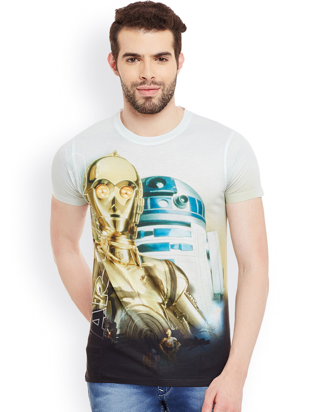 Star Wars by Wear Your Mind Men Multicolored Star Wars Printed T-shirt