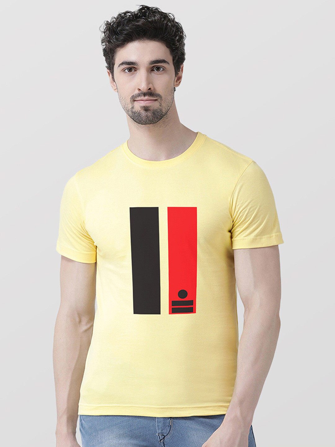 Friskers Men Yellow T-shirt