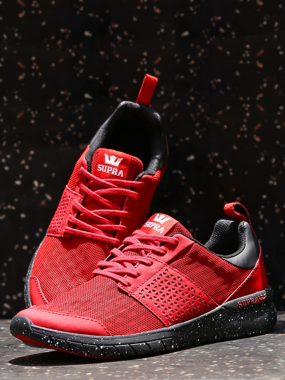 Supra hot sale red sneakers