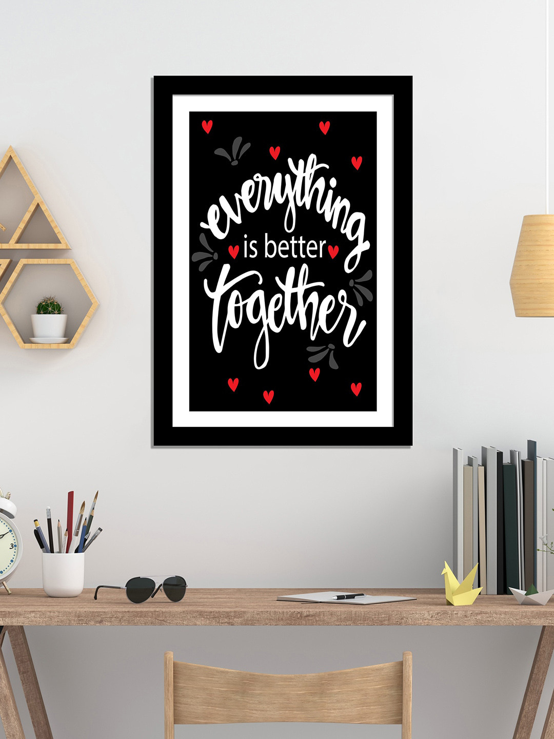 WENS Inspirational Quotes MDF Wall Rectangle Paintings Wall Art -20x14In