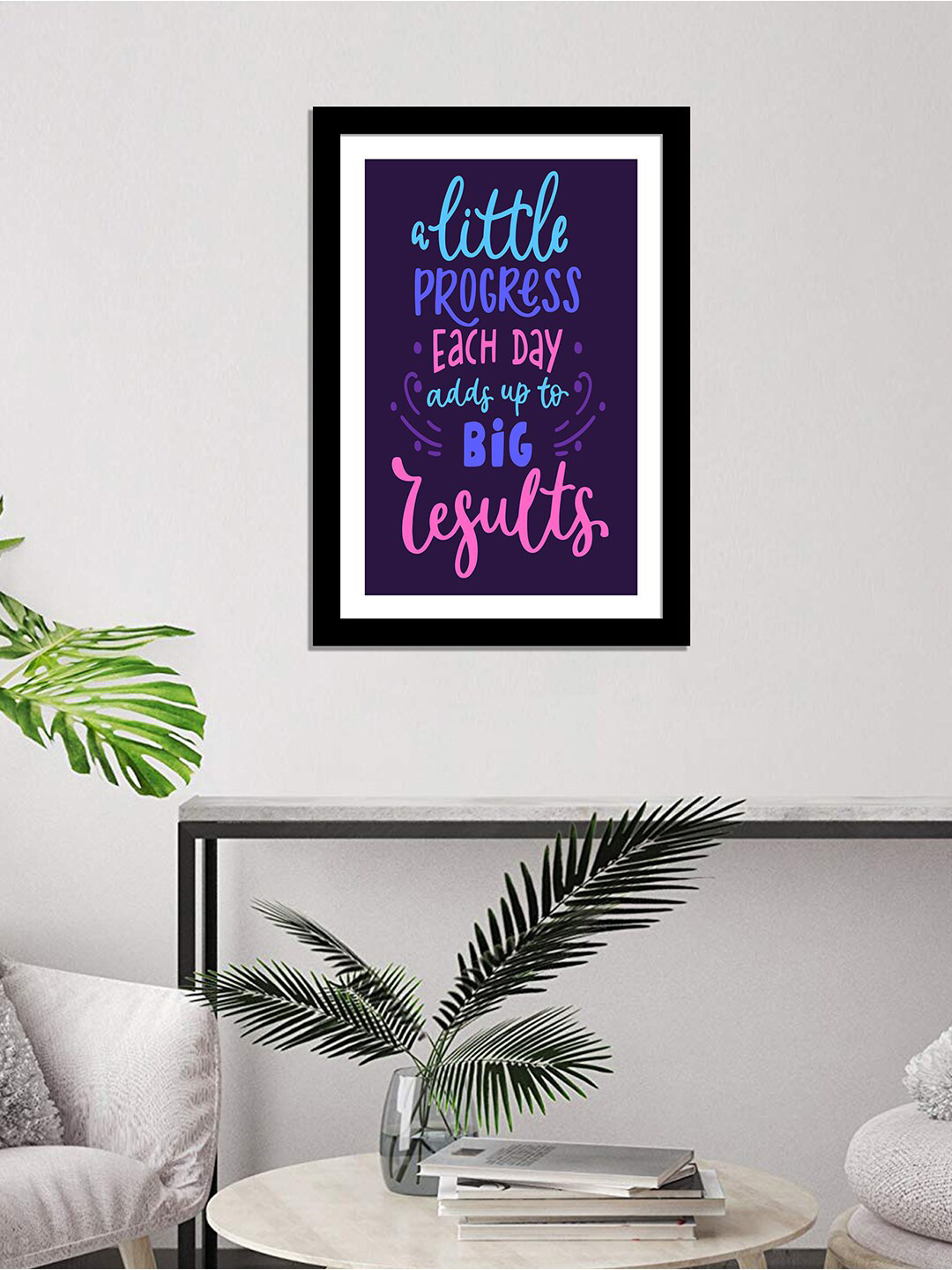 WENS Black Laminated Inspirational Quotes Printed Framed Wall Art