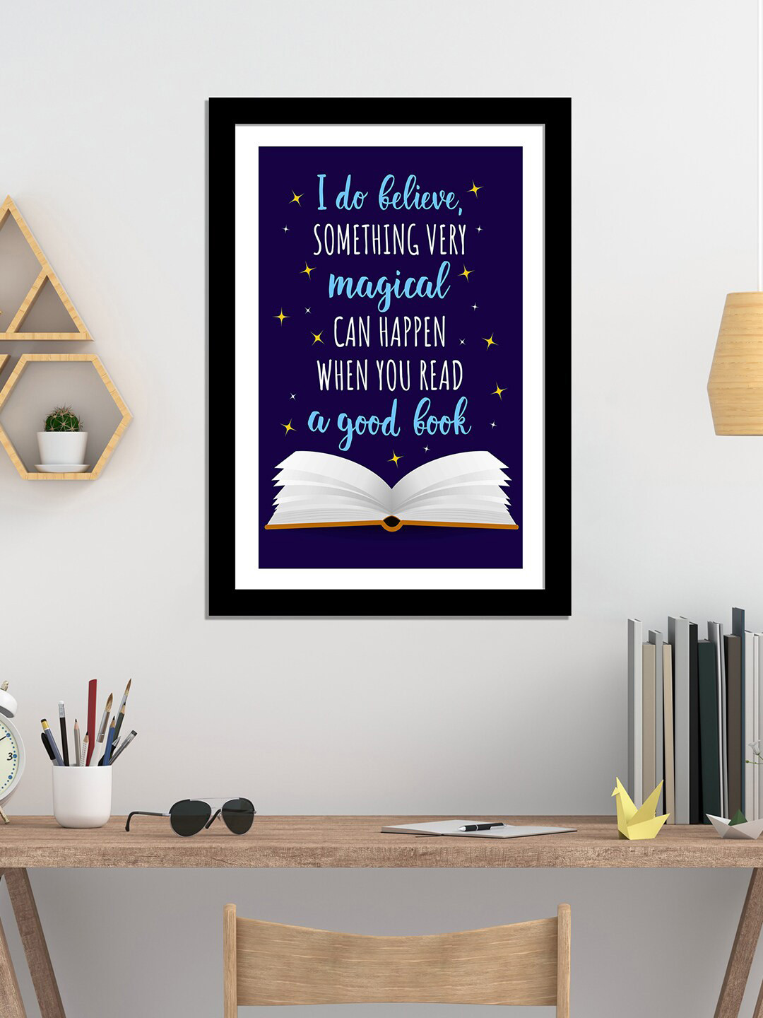 WENS Inspirational Wood Wall Rectangle Paintings Wall Art - 20 x 14 In