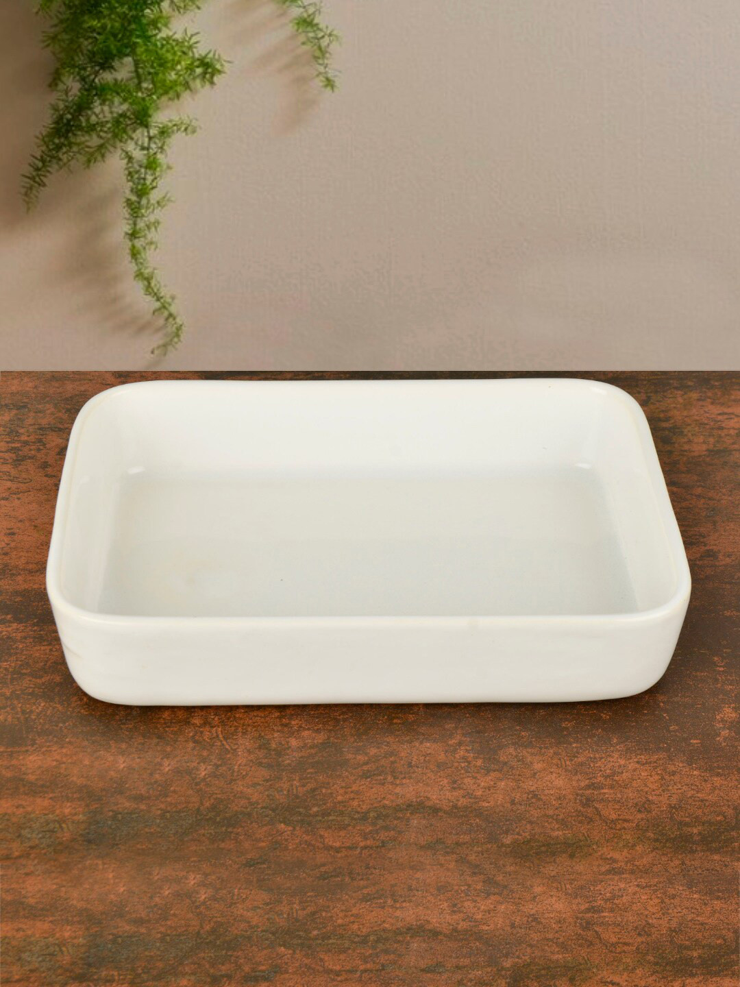 StyleMyWay White Ceramic Baking Dish Serveware