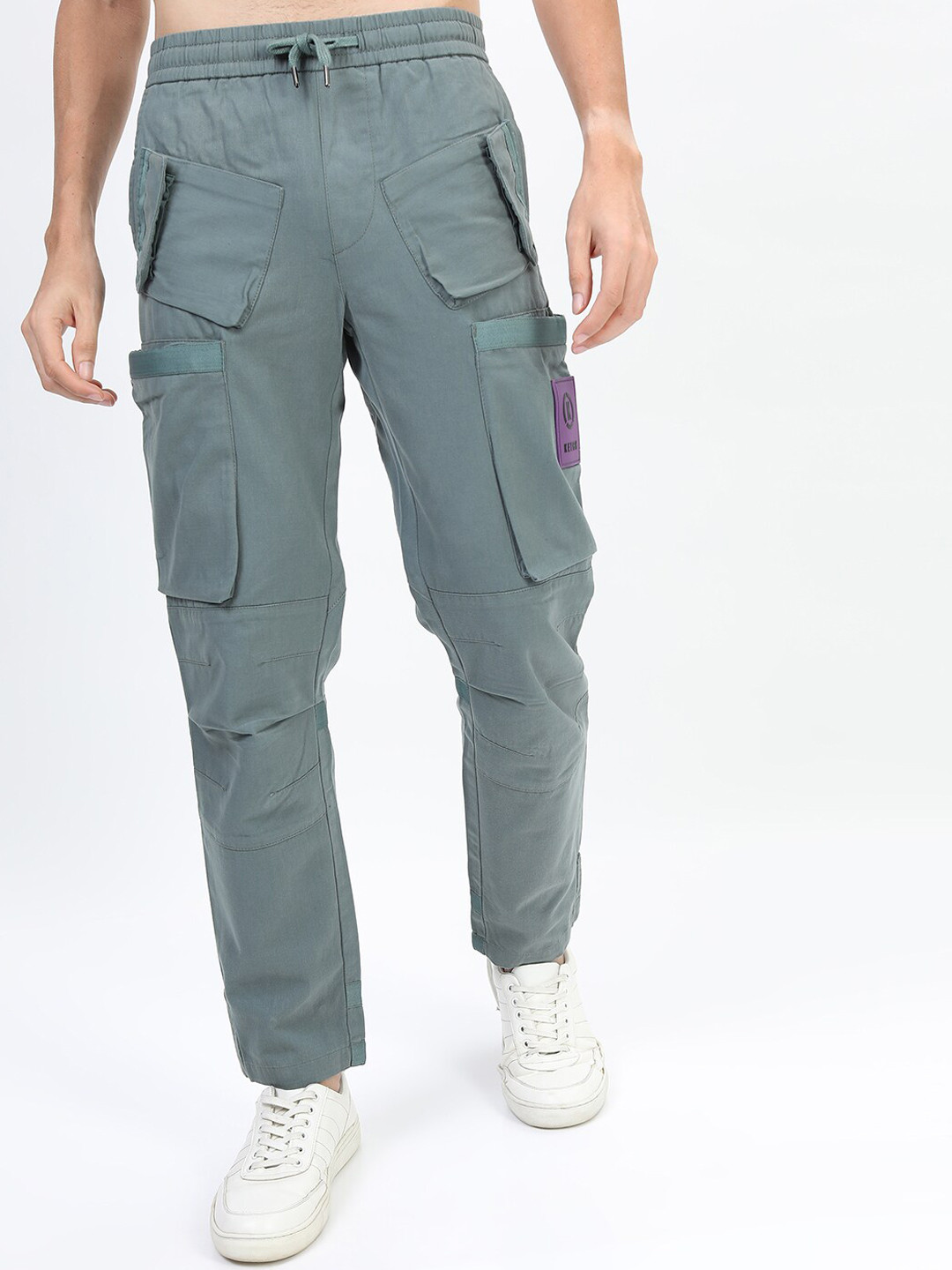 KETCH Men Green Cargos Trousers