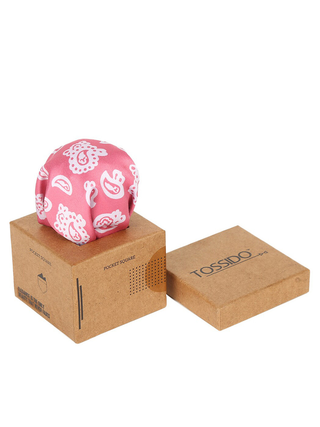 Tossido Men Pink Printed Pocket Squares