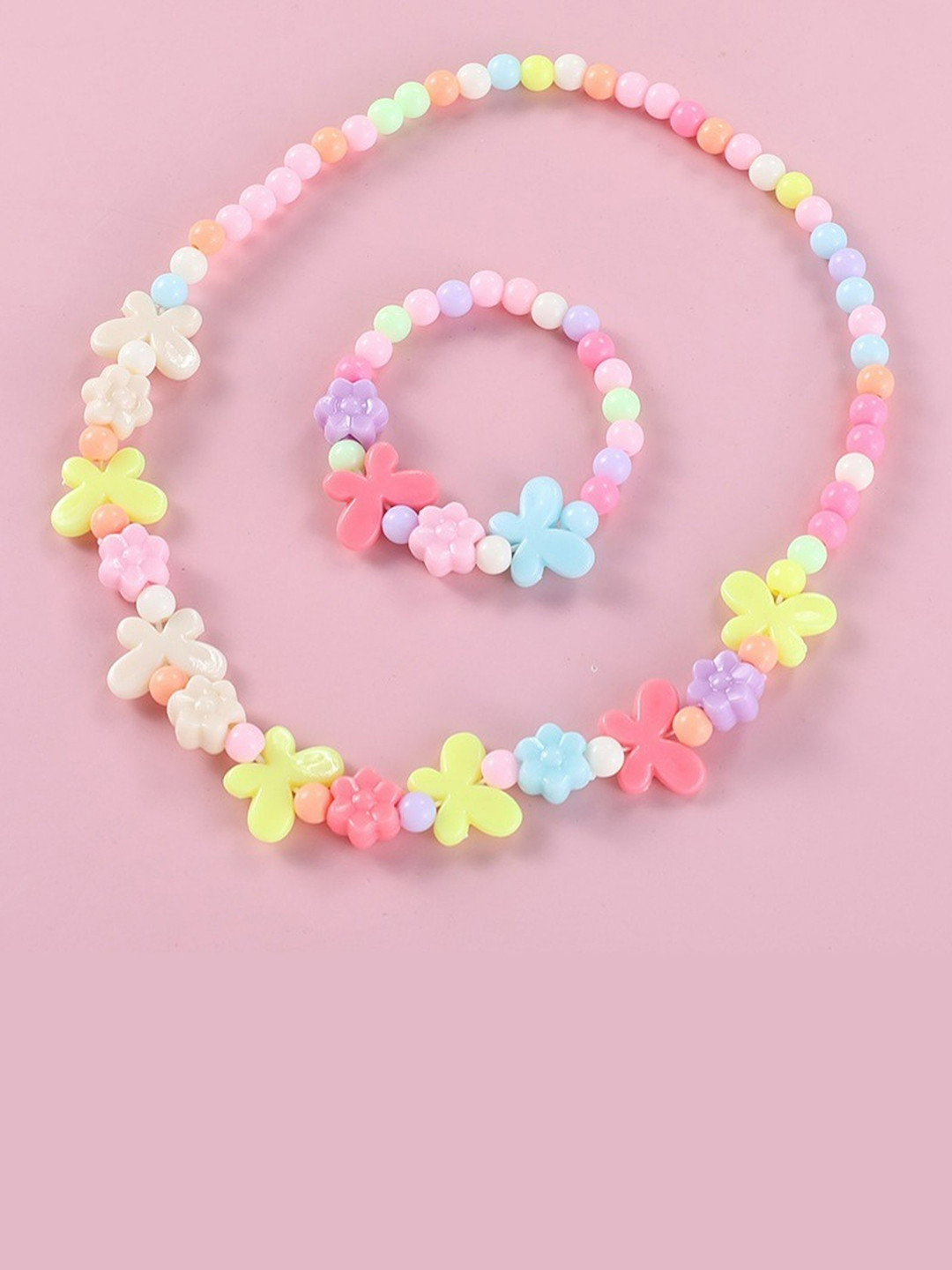 EL REGALO Girls Yellow & Purple Jewellery Set