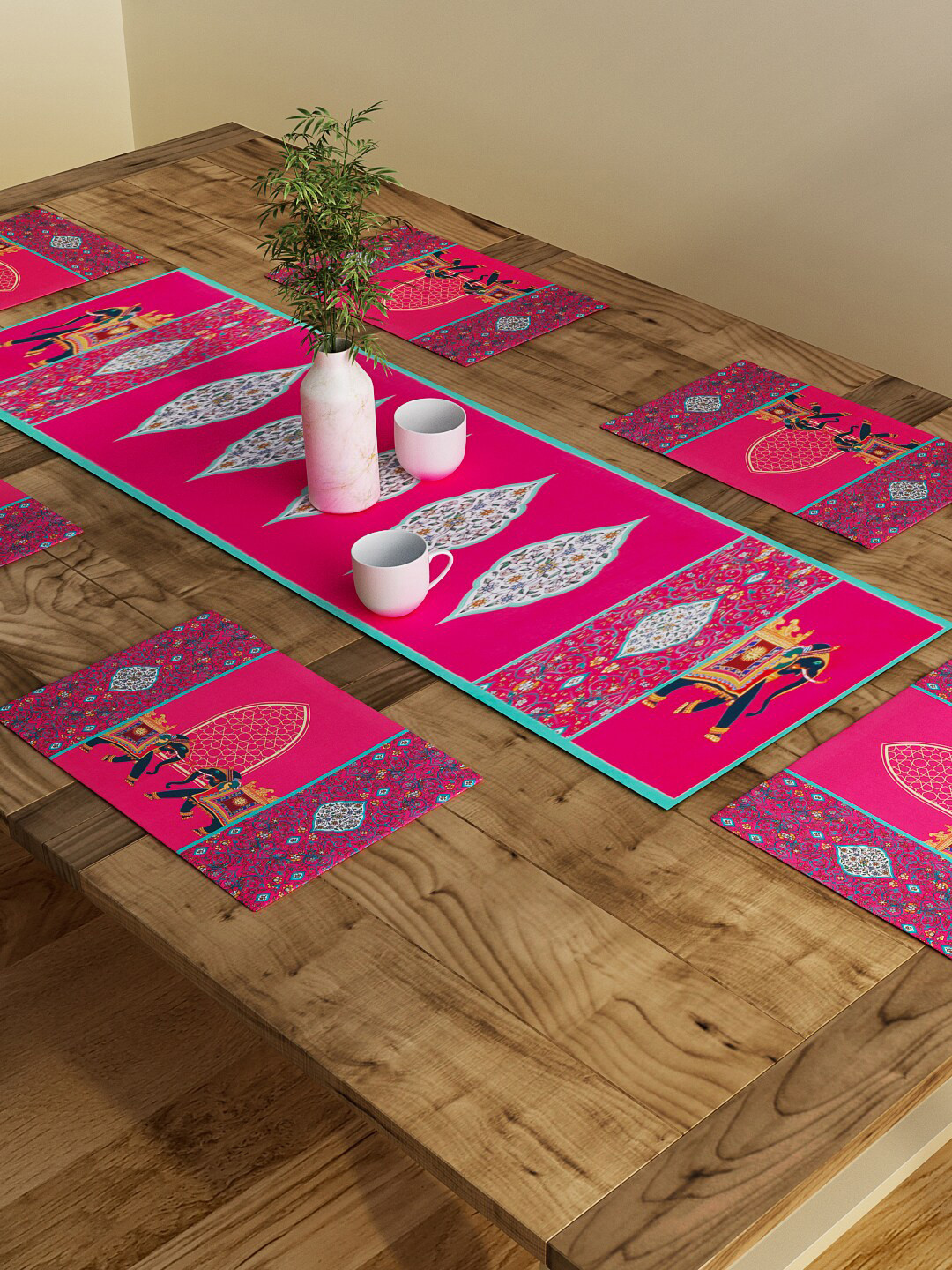 SEJ by Nisha Gupta Set of 7 Table Placemats & Runner