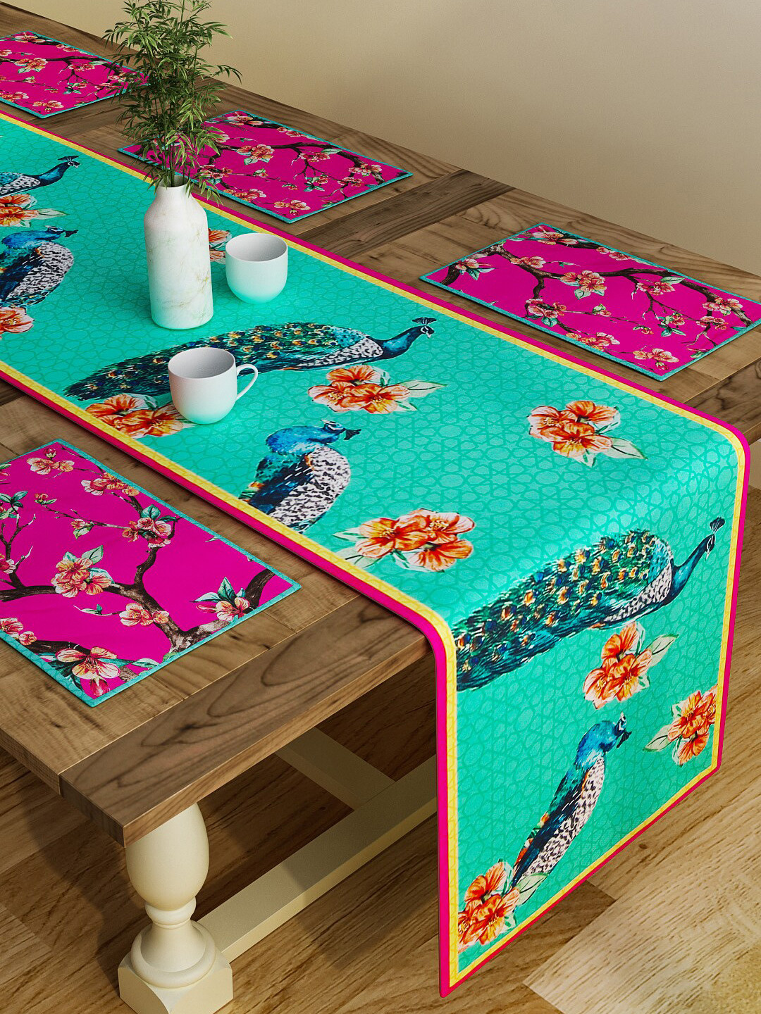 SEJ by Nisha Gupta Set of 6 Table Placemats & Runner