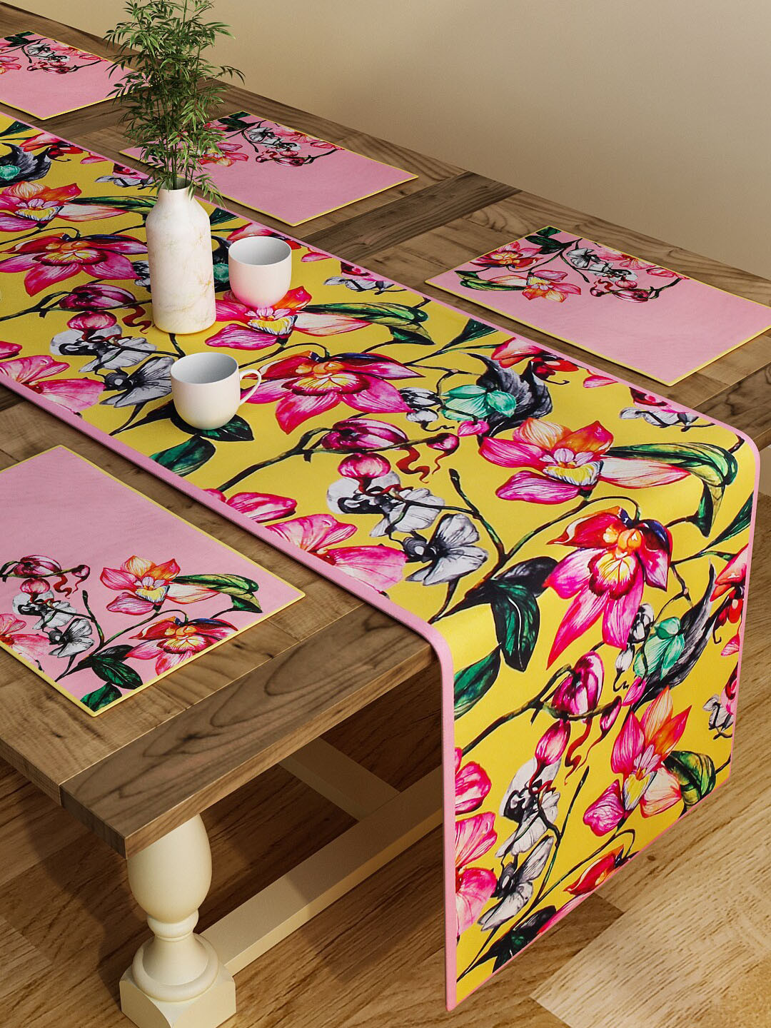 SEJ by Nisha Gupta Set of 6 Table Placemats & Runner