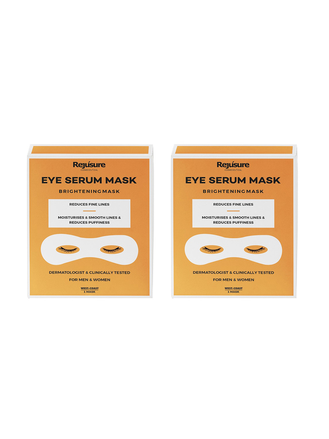 REJUSURE Combo of 2 Brightening Eye Serum Mask To Reduce Puffiness