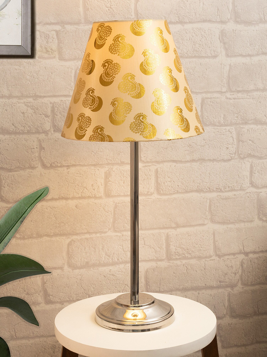 Homesake Gold Solid Bedside Standard Table Lamp with Shade