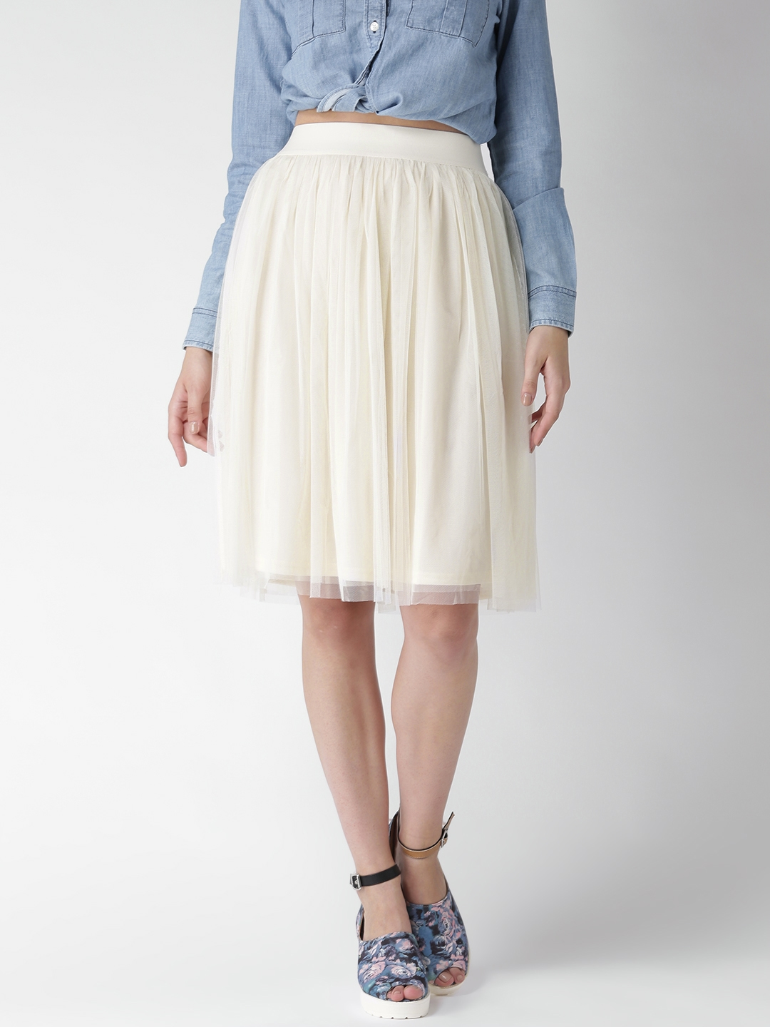 Rose Vanessa Beaded Sun Flower Skirt Creamred  Amazonin Clothing   Accessories