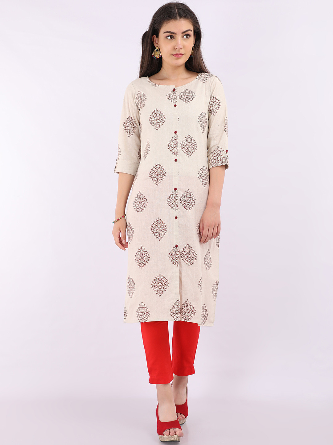 Marcia Women Off White Ethnic Motifs Kurta