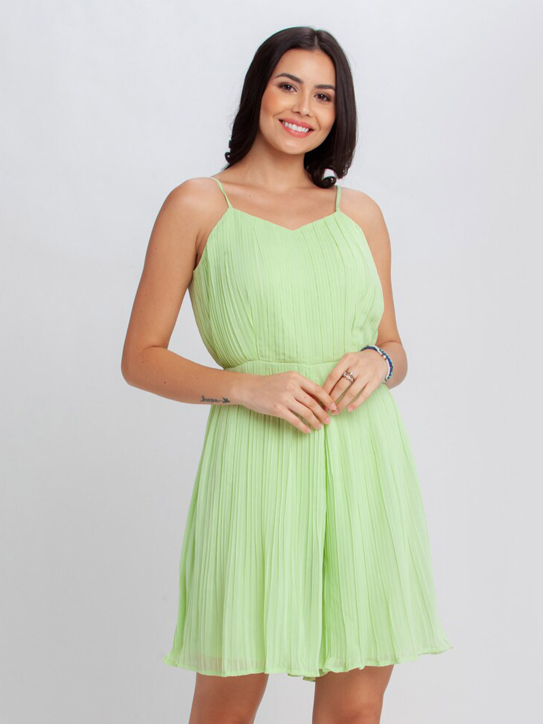 Zink London Women Green Solid Playsuit