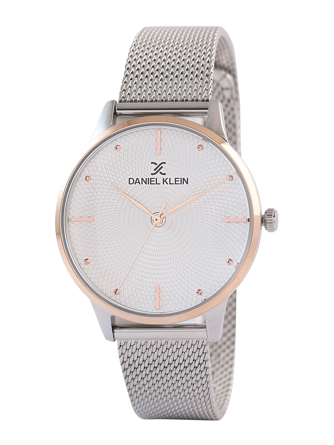 Daniel Klein Women Silver-Toned Dial & Silver Toned Bracelet Style Straps Analogue Watch DK 1 13056-6
