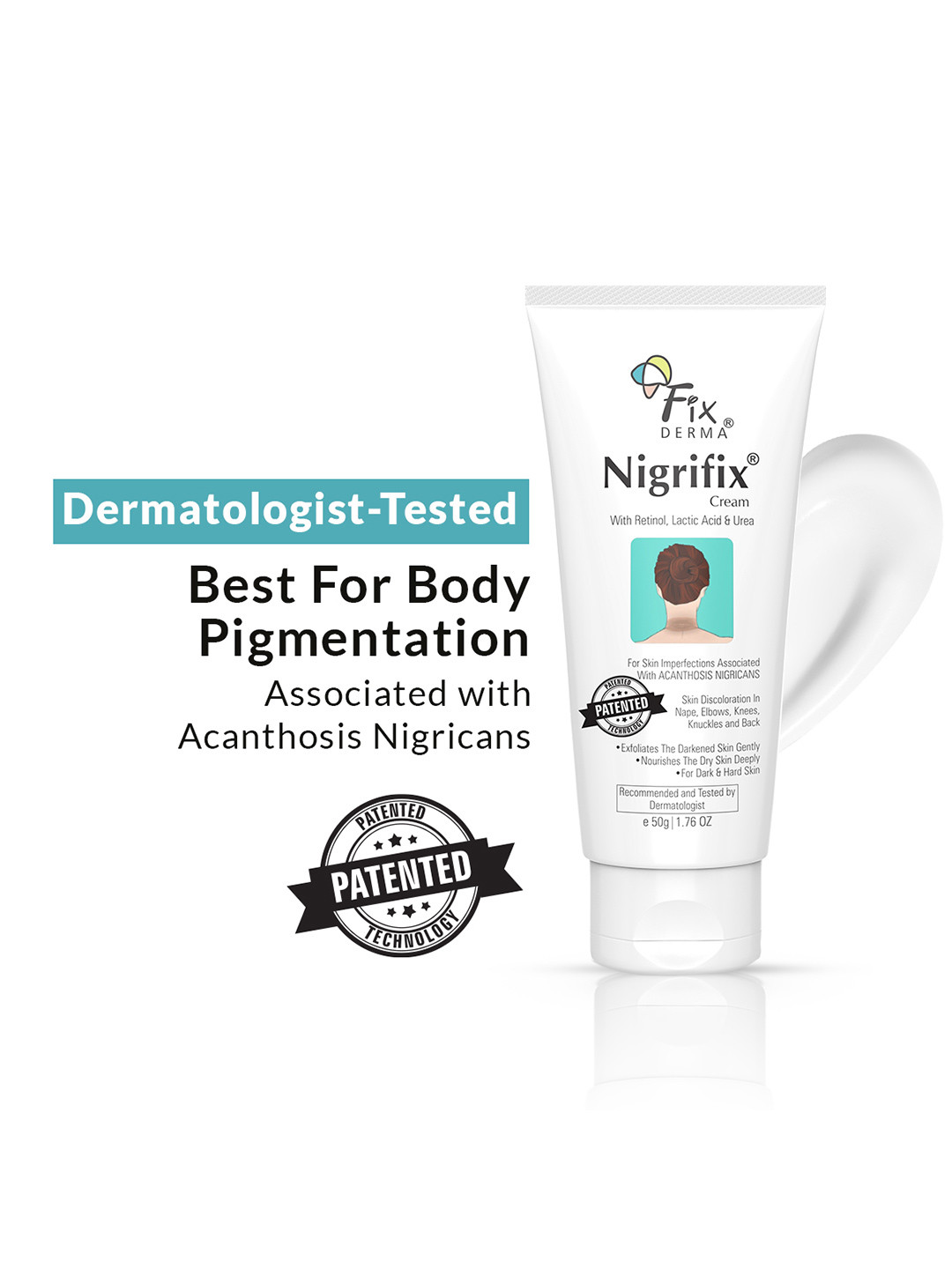 FIXDERMA Nigrifix Cream for Acanthosis Nigricans For Dark Neck & Ankles - 50g