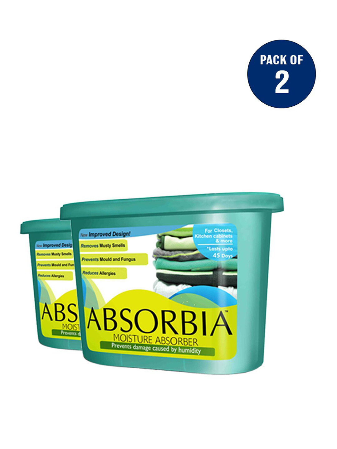 Absorbia Pack of 2 Moisture Absorber Dehumidifer Boxes- 600ml