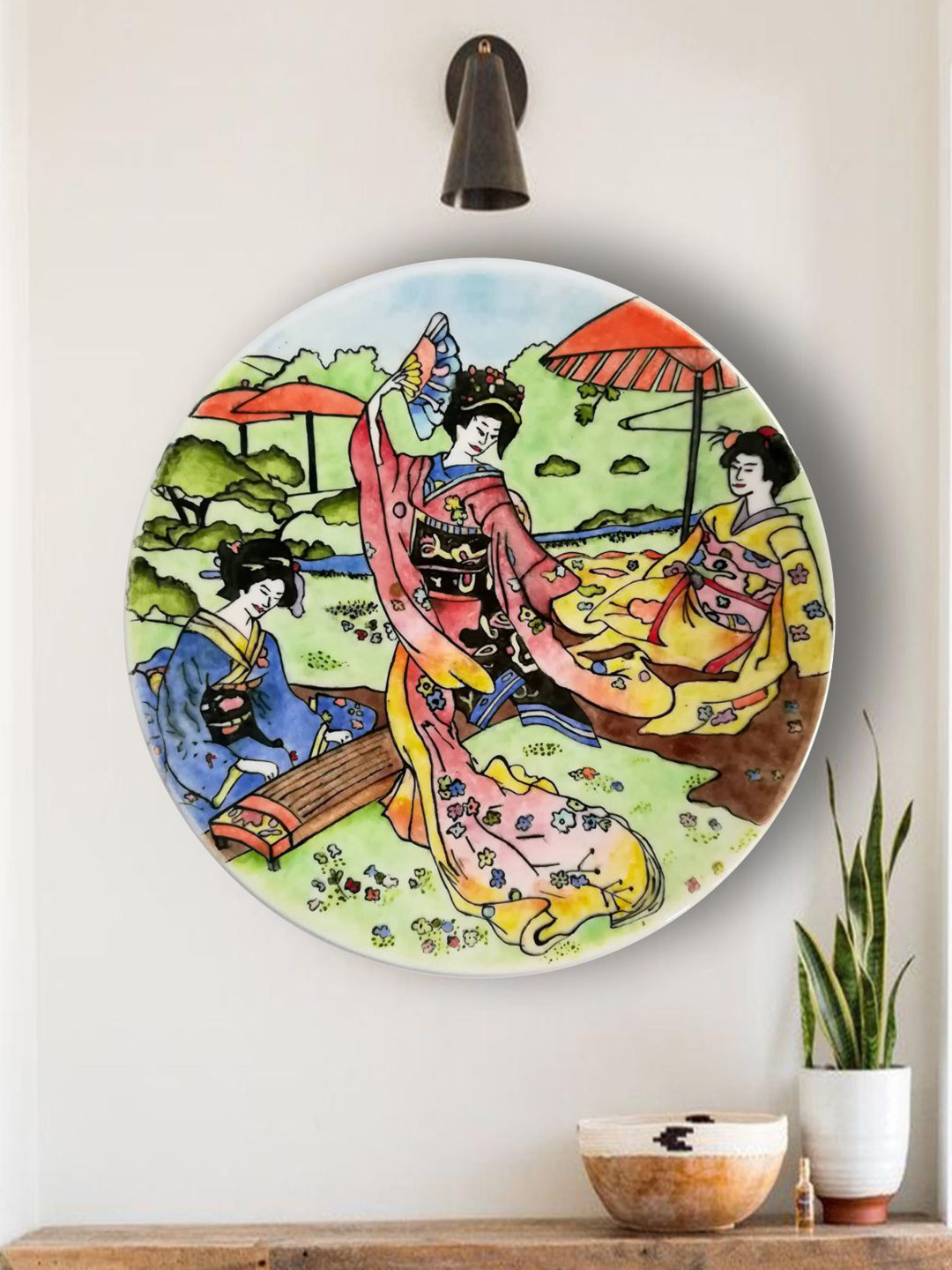 The Art House Abstract Canvas Wall Round Paintings Wall Art -20 x 20In