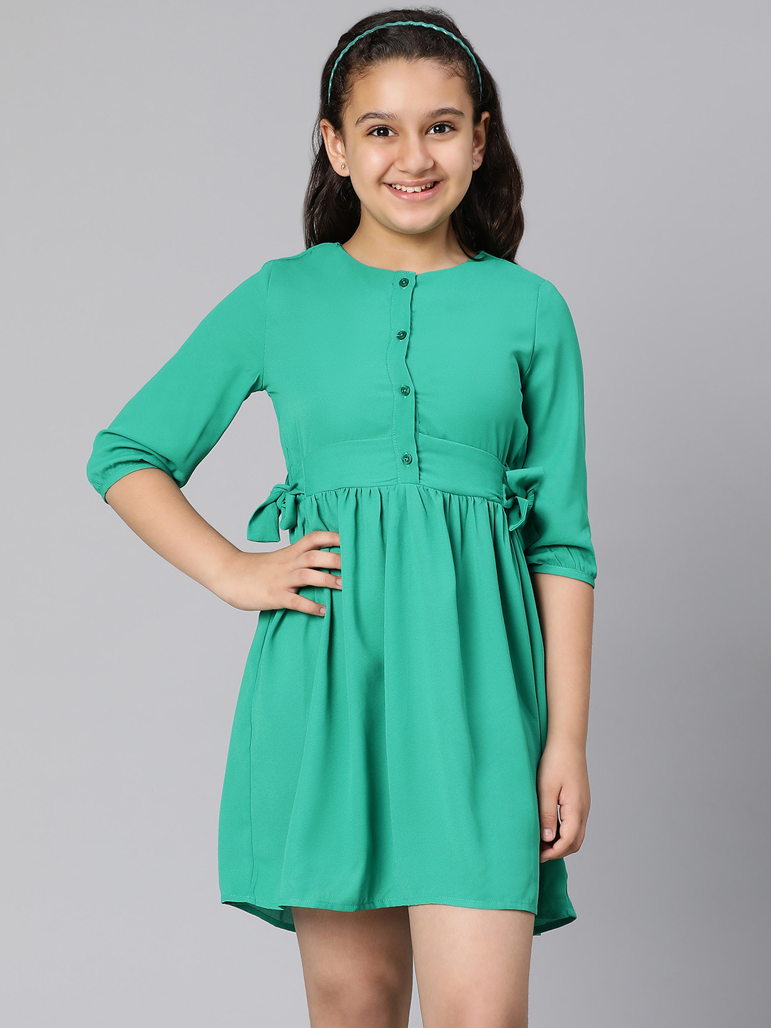 Oxolloxo Green Satin Dress
