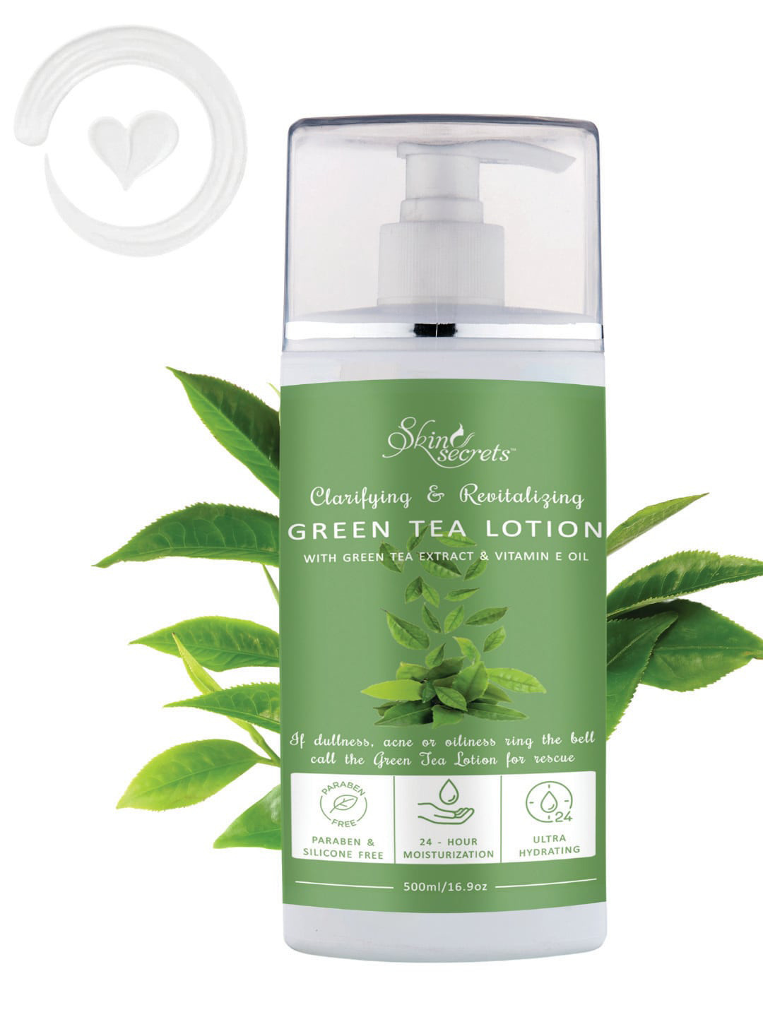 Skin Secrets Clarifying & Revitalizing Green Tea Body Lotion with Vitamin E Oil - 500 ml