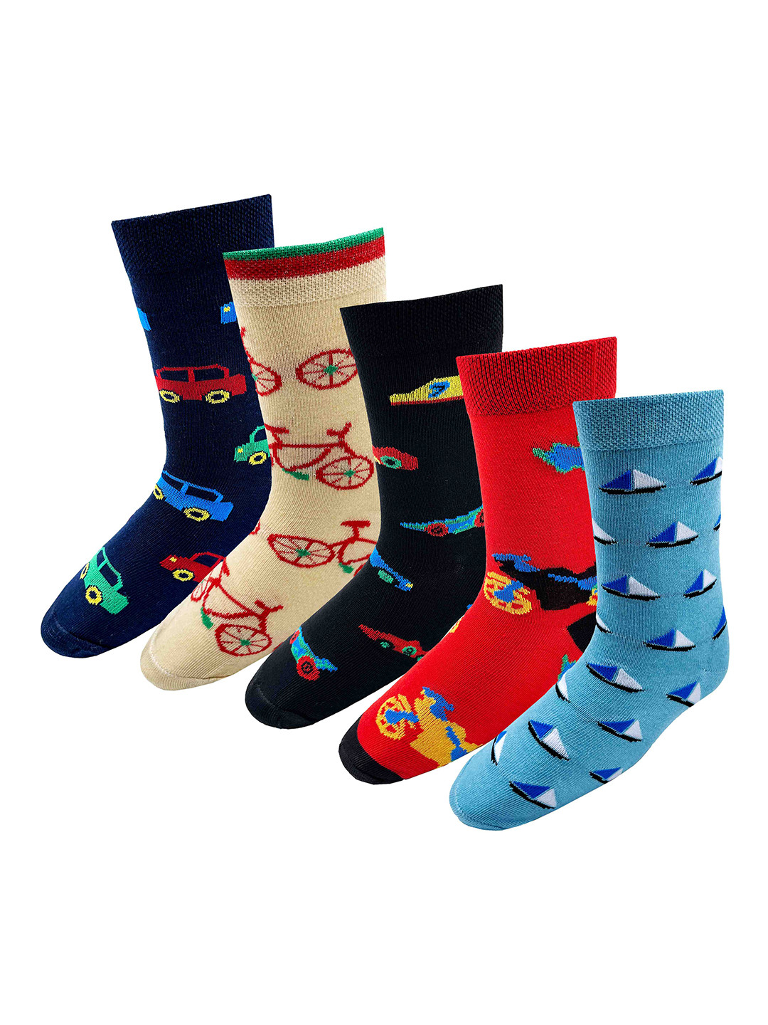 RC. ROYAL CLASS Infant Pack of 5 Assorted Calf Length Cotton Socks
