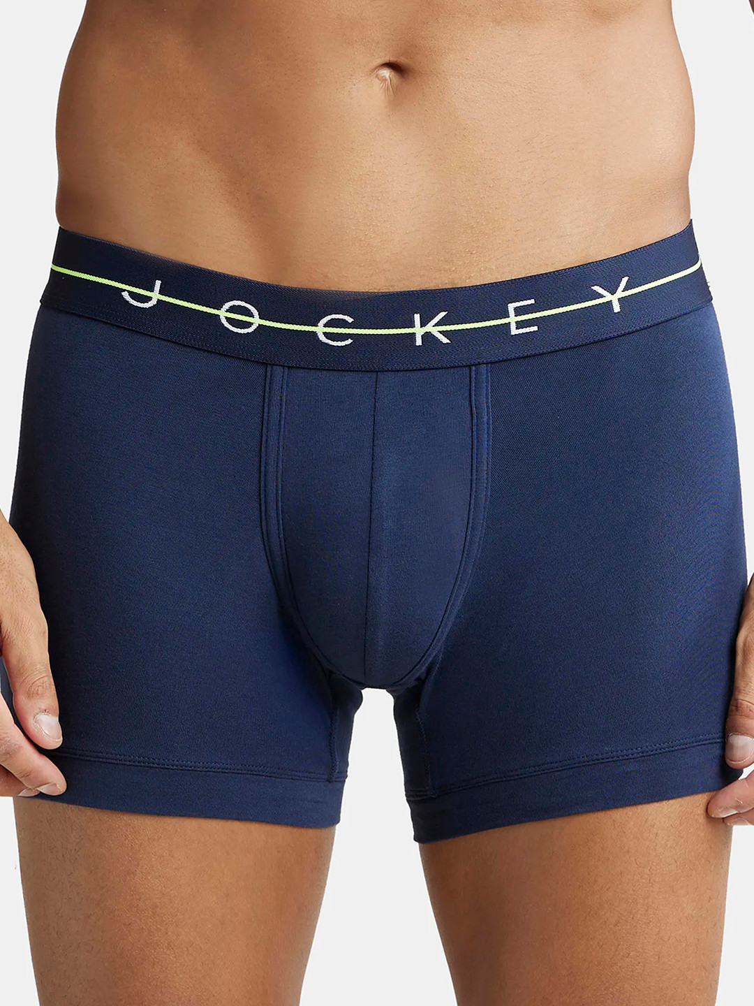 Jockey Super Combed Cotton Stretch Solid Trunk with Ultrasoft Waistband-NY16