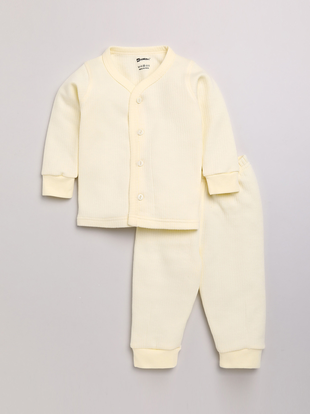MooNKids Infant Boys Yellow Solid Thermal Set