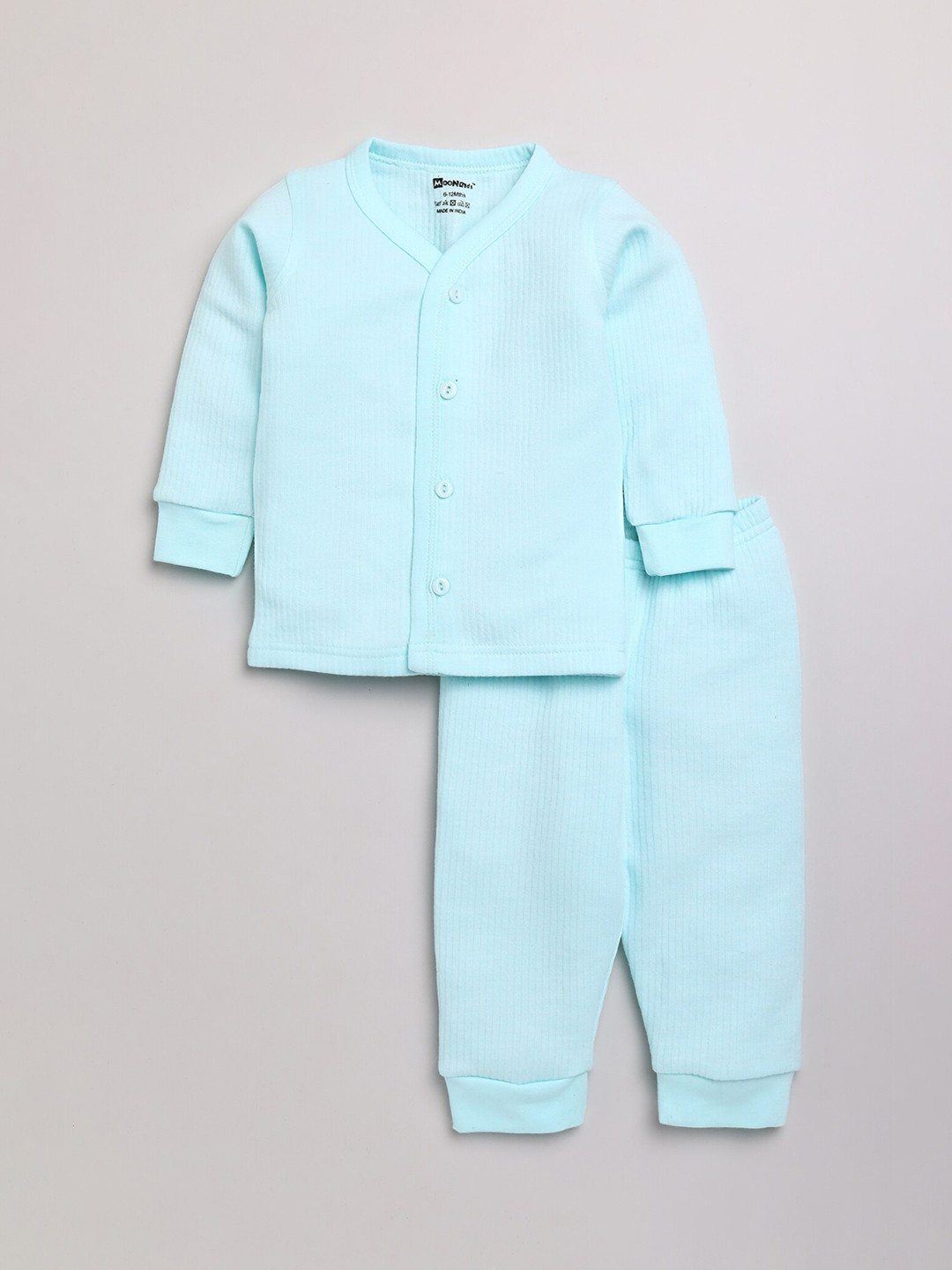 MooNKids Infant Boys Blue Solid Thermal Set