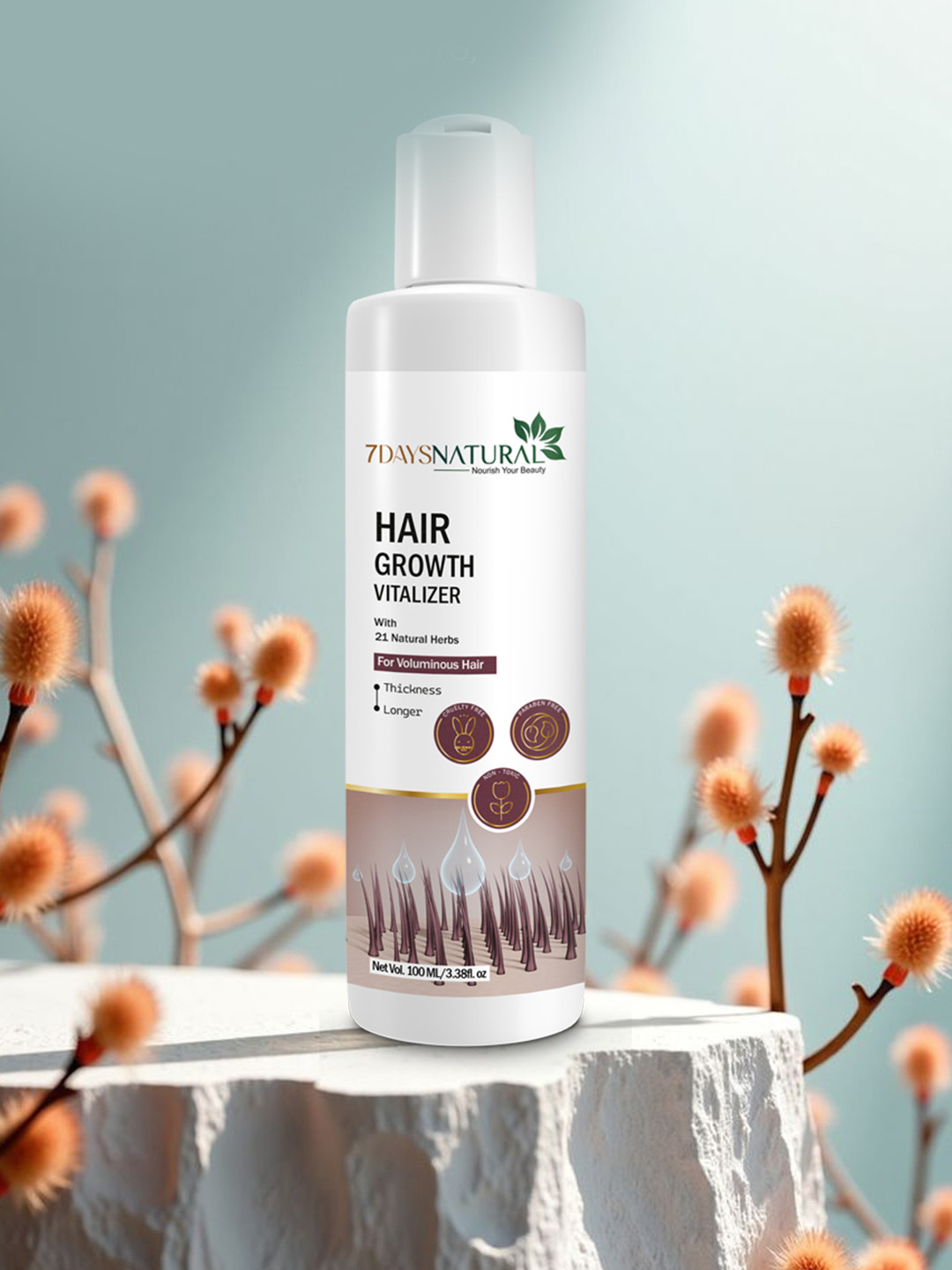 7DAYSNATURAL Organic Hair Growth Vitalizer - 100ml