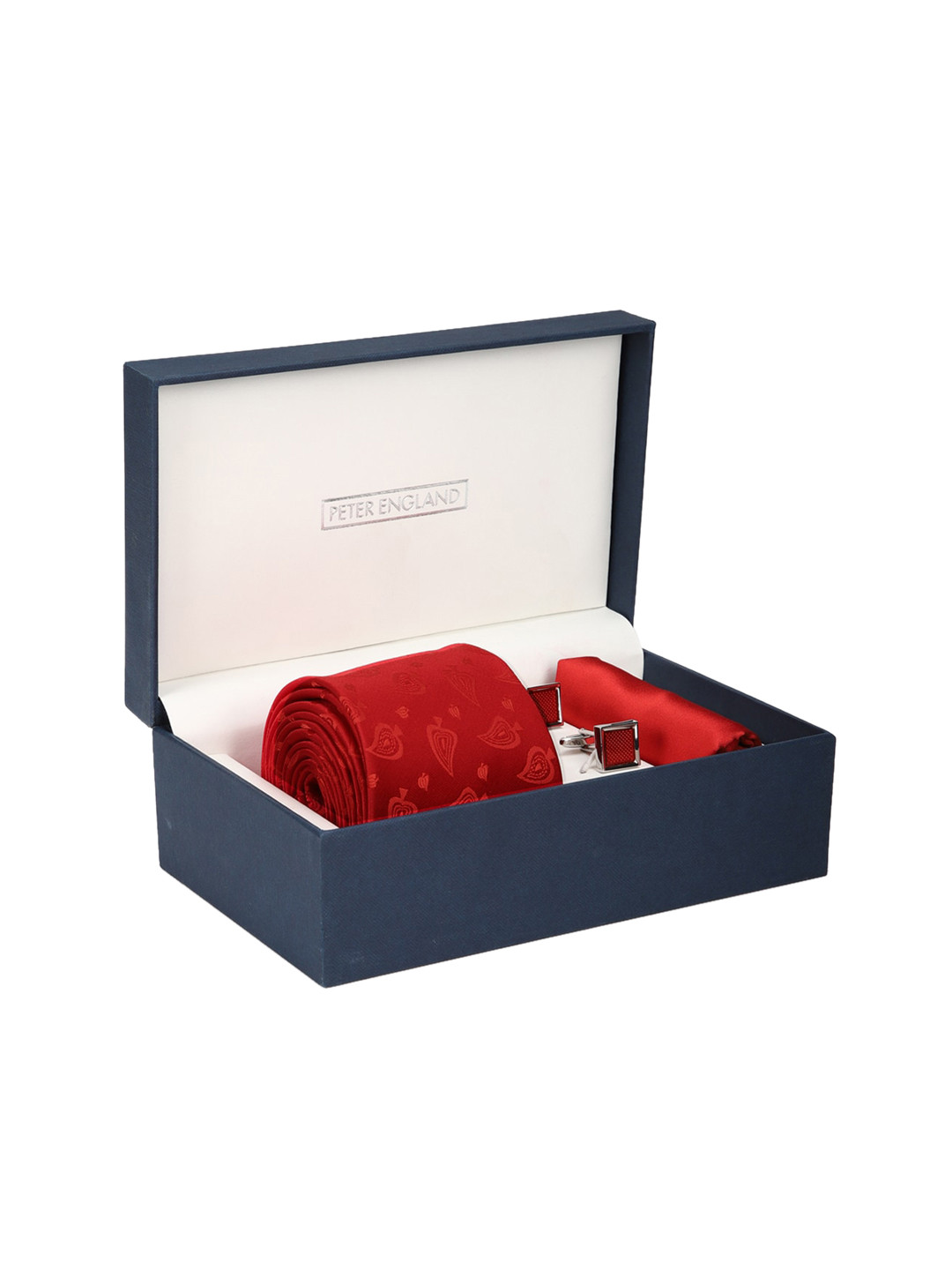 Peter England Men Red Solid Accessory Gift Set