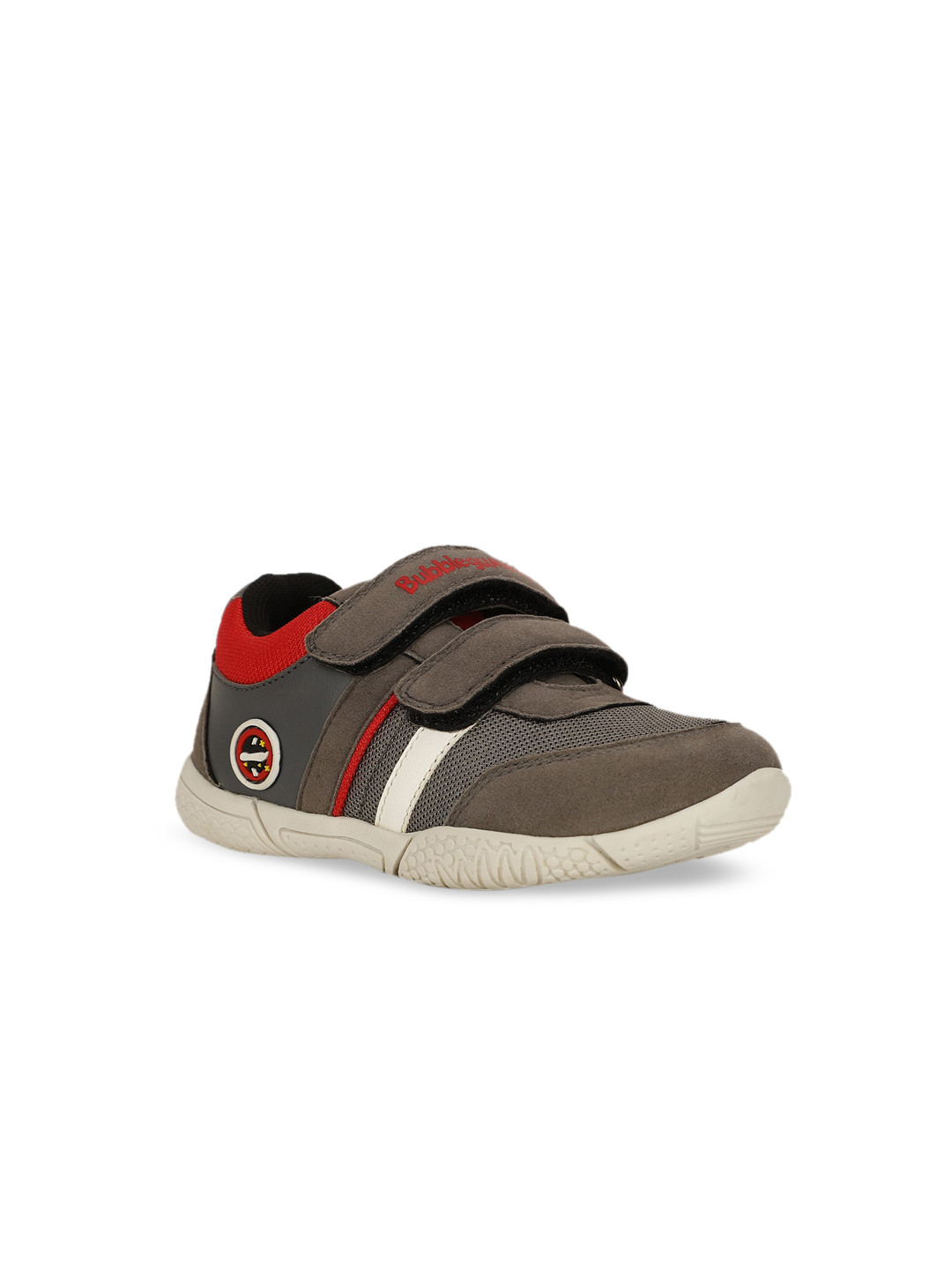 Bubblegummers Boys Grey Colourblocked Sneakers