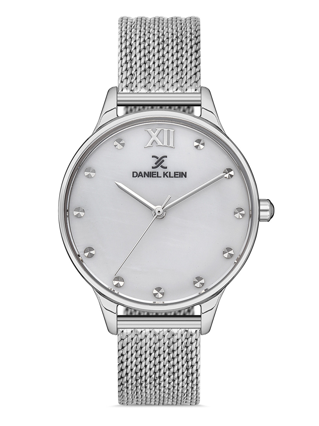 Daniel Klein Women Silver-Toned Dial & Silver Toned Analogue Watch DK.1.13042-1-Silver