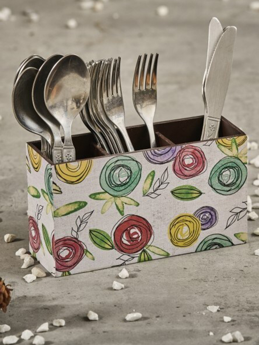 A Tiny Mistake Floral Printed Cutlery Holder