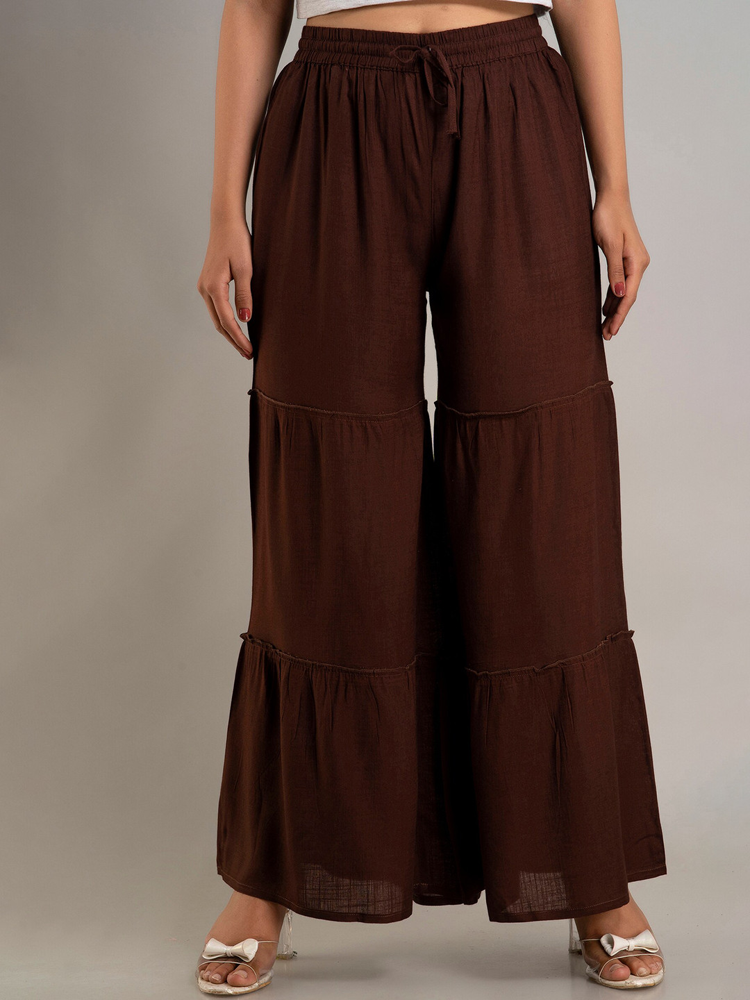 DORIYA Women Brown Palazzos