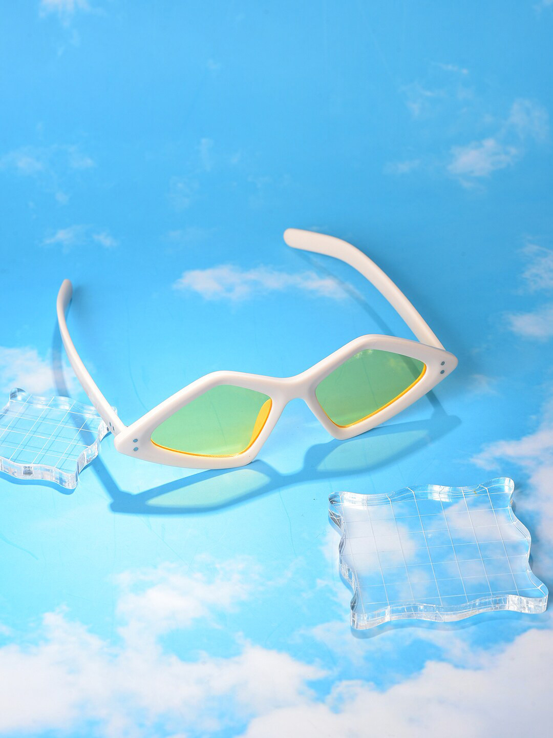 HAUTE SAUCE   Women Yellow Lens & Brown Other Sunglasses with Polarised Lens