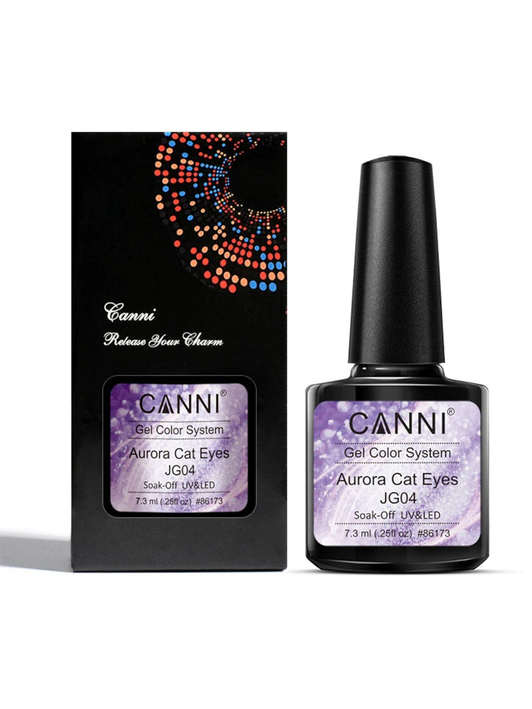 CANNI Aurora Cat Eye Soak Off UV & LED Gel Color System Nail Polish 7.3 ml - JG04