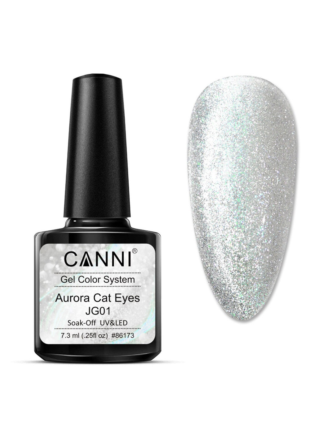CANNI Aurora Cat Eye Soak Off UV & LED Gel Color System Nail Polish 7.3 ml - JG01